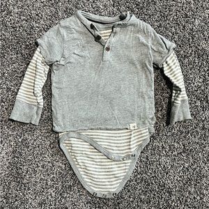 Layered tee onesie
